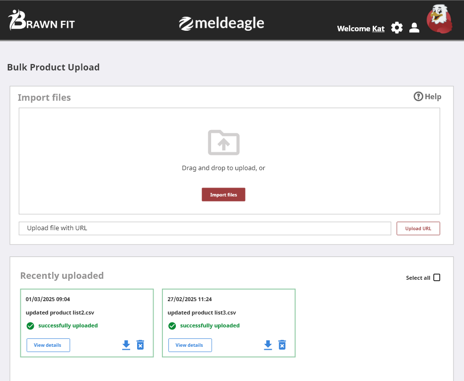 Meldeagle bulk upload interface